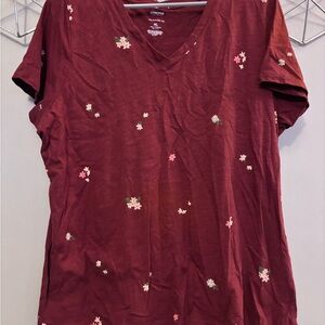 Sonoma Women's Red Floral Top